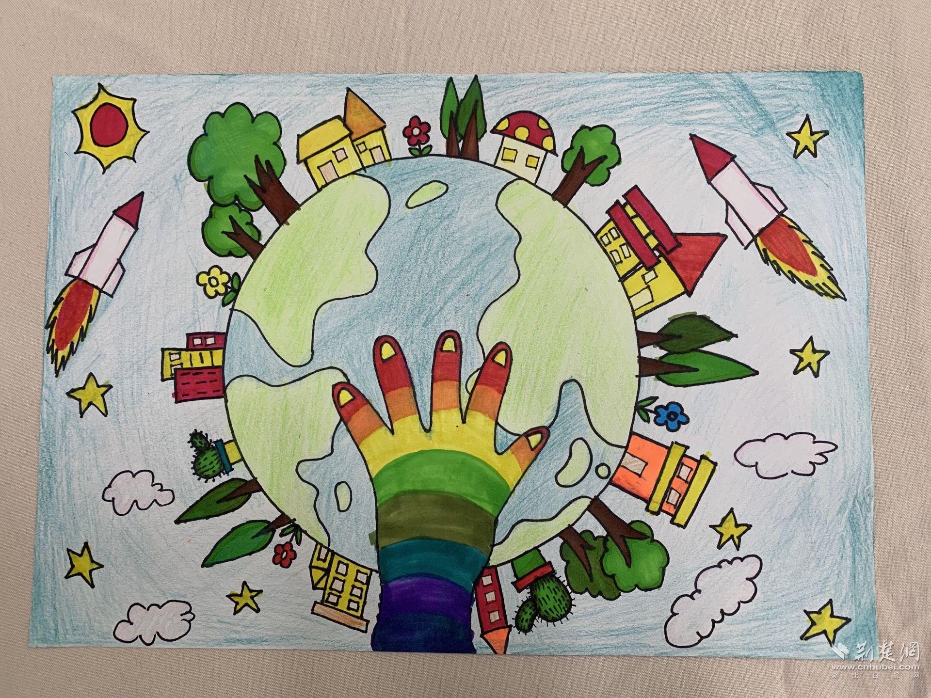 践行低碳环保，绘出美好地球——伍佑小学开展节能环保绘画比赛_关爱
