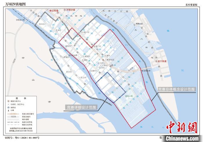 南沙区万顷沙镇地图 南沙区政府供图