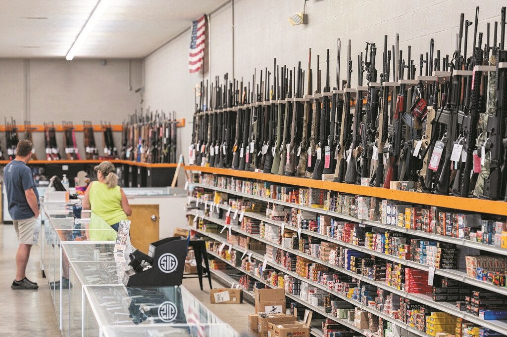 美国一家销售枪支的商店