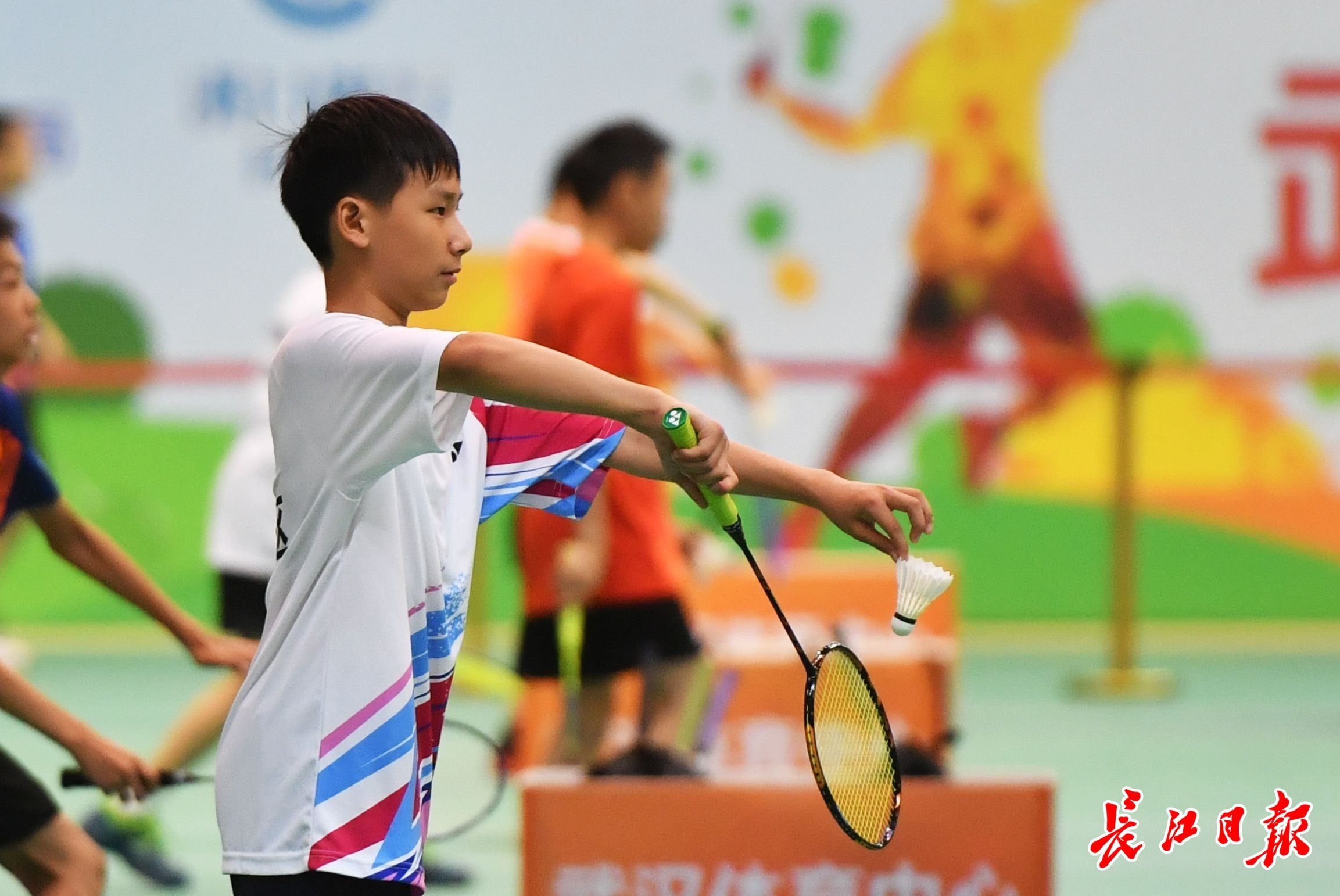 10月6日,武汉市第十一届运动会少年儿童羽毛球比赛在武汉体育中心举行