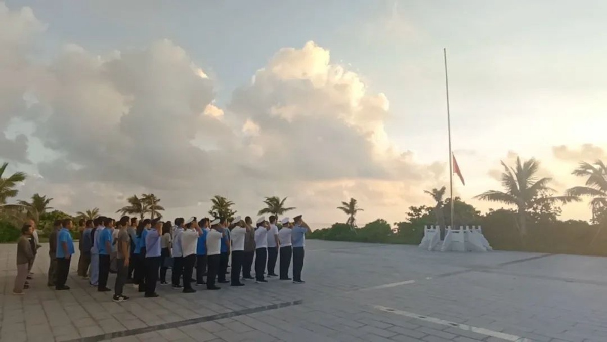 祖国最南端!海南三沙市举行升国旗仪式