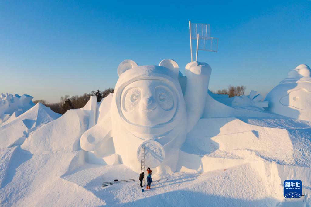 冬奥太阳岛之旅雪雕亮相哈尔滨太阳岛雪博会