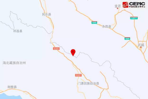 据中国地震台网自动测定:2022年1月8日1时45分在甘肃张掖市山丹县