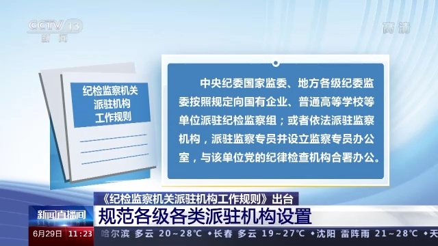 中央纪委国家监委向中央一级党和国家机关,中管金融企业派驻纪检监察