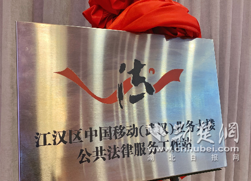 江汉区第14家公共法律服务工作站正式入驻中国移动(武汉)业务大楼。.png.png