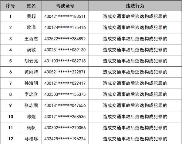 湖南24人被终生禁驾！这些车牌被曝光！ 荆楚网 湖北日报网