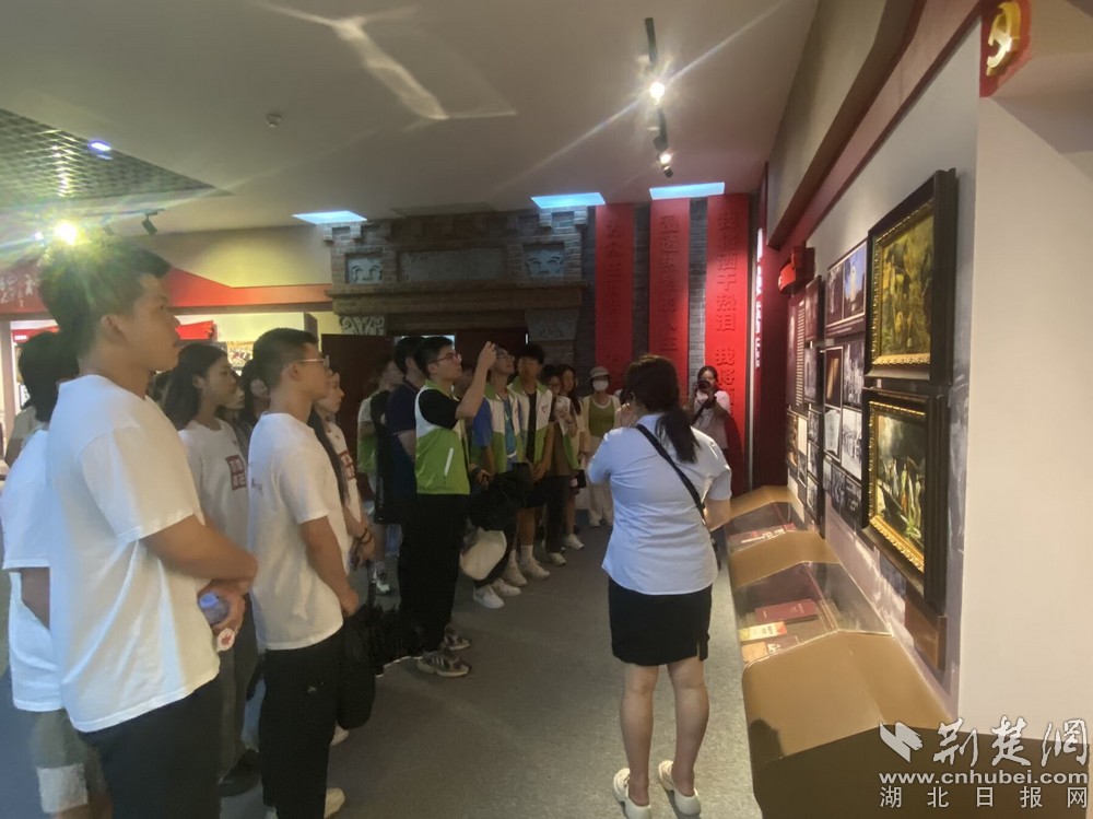 图为大学生参观许白昊烈士纪念馆 照片来源：应城市团市委.jpg