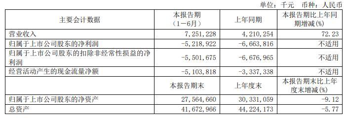 百济神州上半年营收升亏损52亿 2021年上市募222亿 荆楚网 湖北日报网