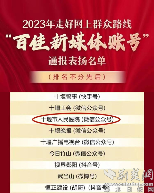 才获全省科普优秀 又摘湖北百佳桂冠 十堰市人民医院新媒体宣传屡创佳绩