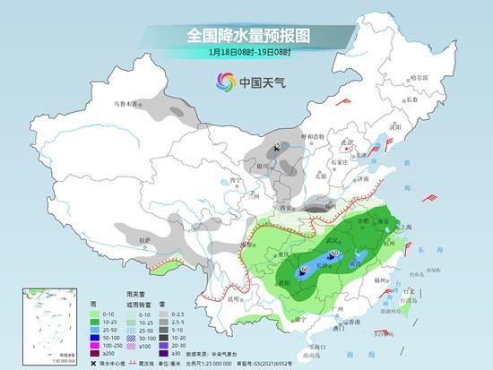 今日江汉江淮等地强降雨持续 中东部多地回暖明显