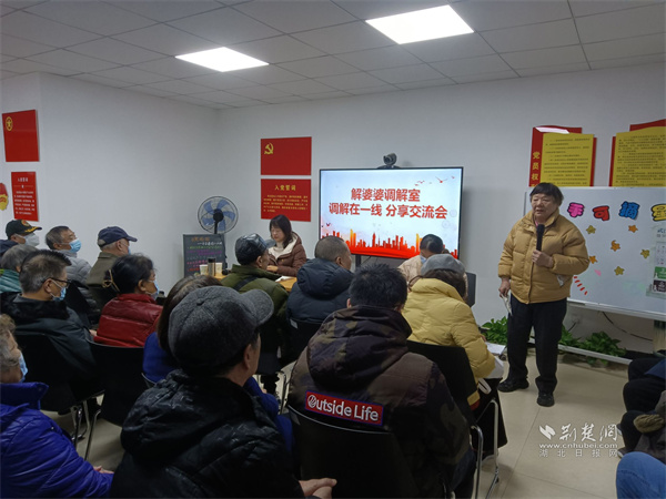 解婆婆正在分享家事调解经验做法.jpg