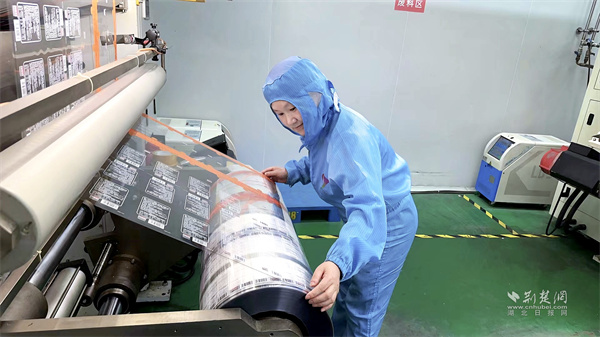 李霞正在“制袋车间”工作。.jpg