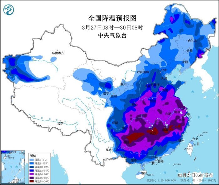 寒潮、沙尘暴、年夜雾、强对流、微风 中心景象