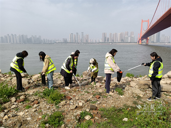 巾帼志愿者开展长江净滩行动.jpg