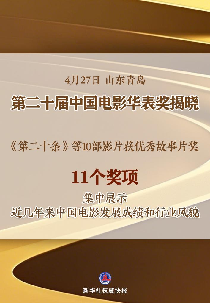 新华社新闻社|第20届中国电影瓦阿比亚奖宣布
