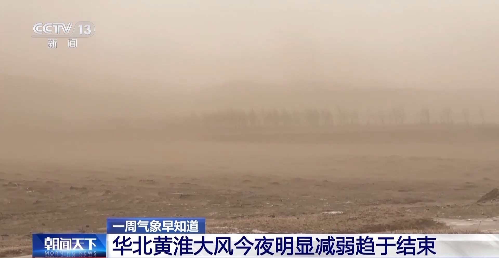 黄河和中国北部的Huai河上的强风将于今晚结束，