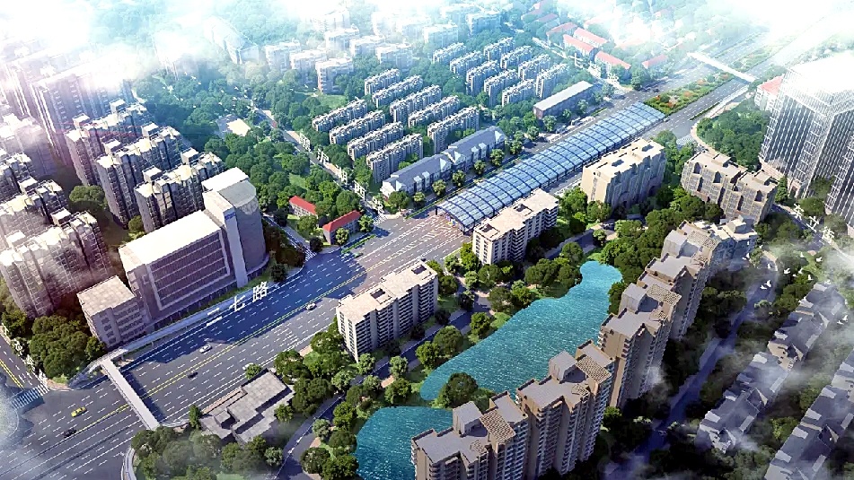 在武汉建造了另一个交叉的河道通道，连接了E
