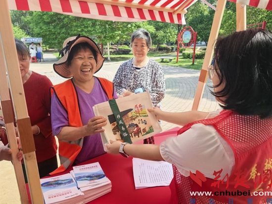 大冶市陈贵镇青年组团“摆摊”，居民将文明理念“拎”回家