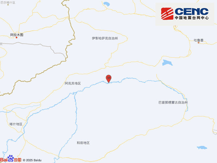 3.1级地震发生在新疆的阿科县的沙亚县，焦点深