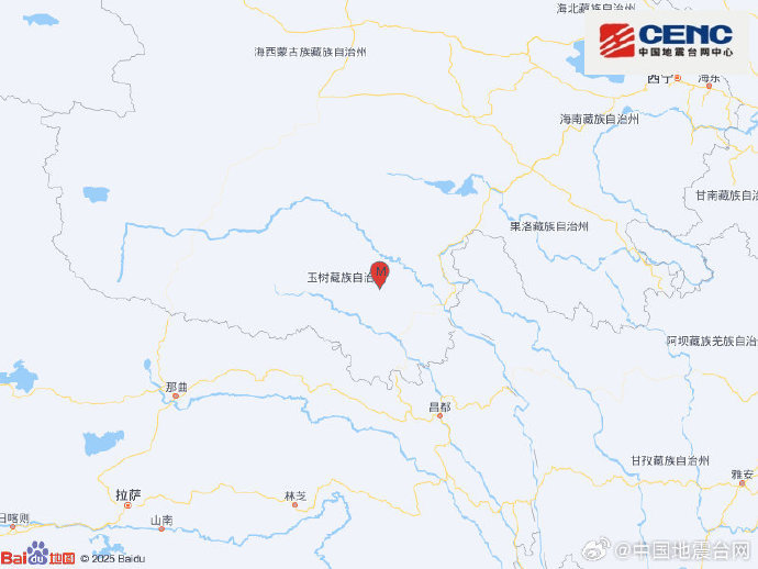 青海玉树州玉树市产生3.2级地震，震源深度10千米