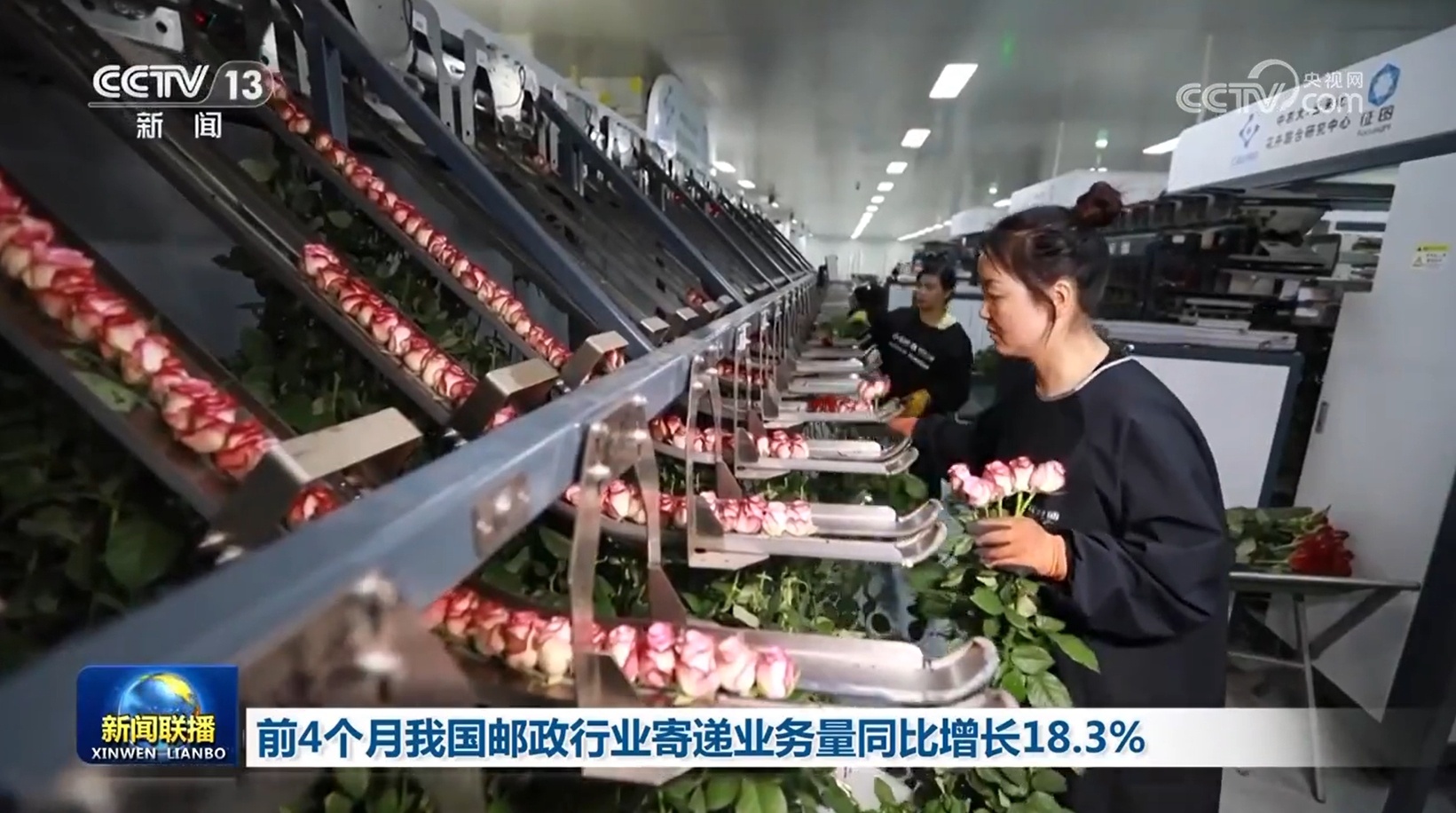 在头四个月中，我国家邮政业的交付业务量增长