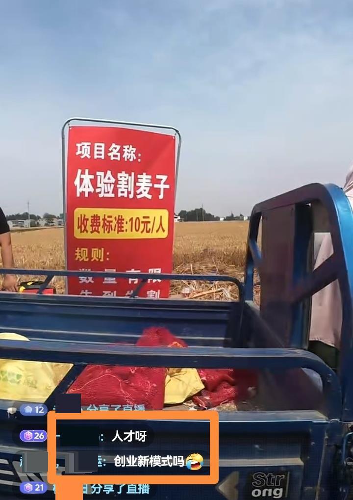 河南小伙麦田摆摊体会割麦10元一次，一上午来了不到10个人没回本