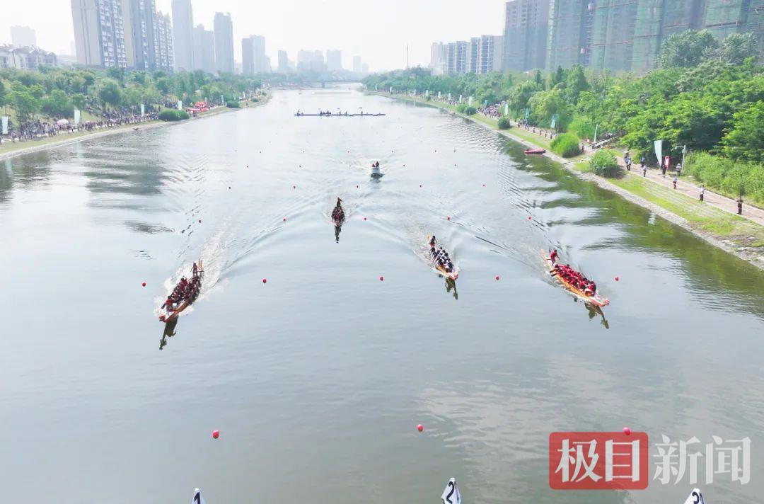 激情开赛！22支龙舟队齐聚天门河挥桨逐浪(图1)