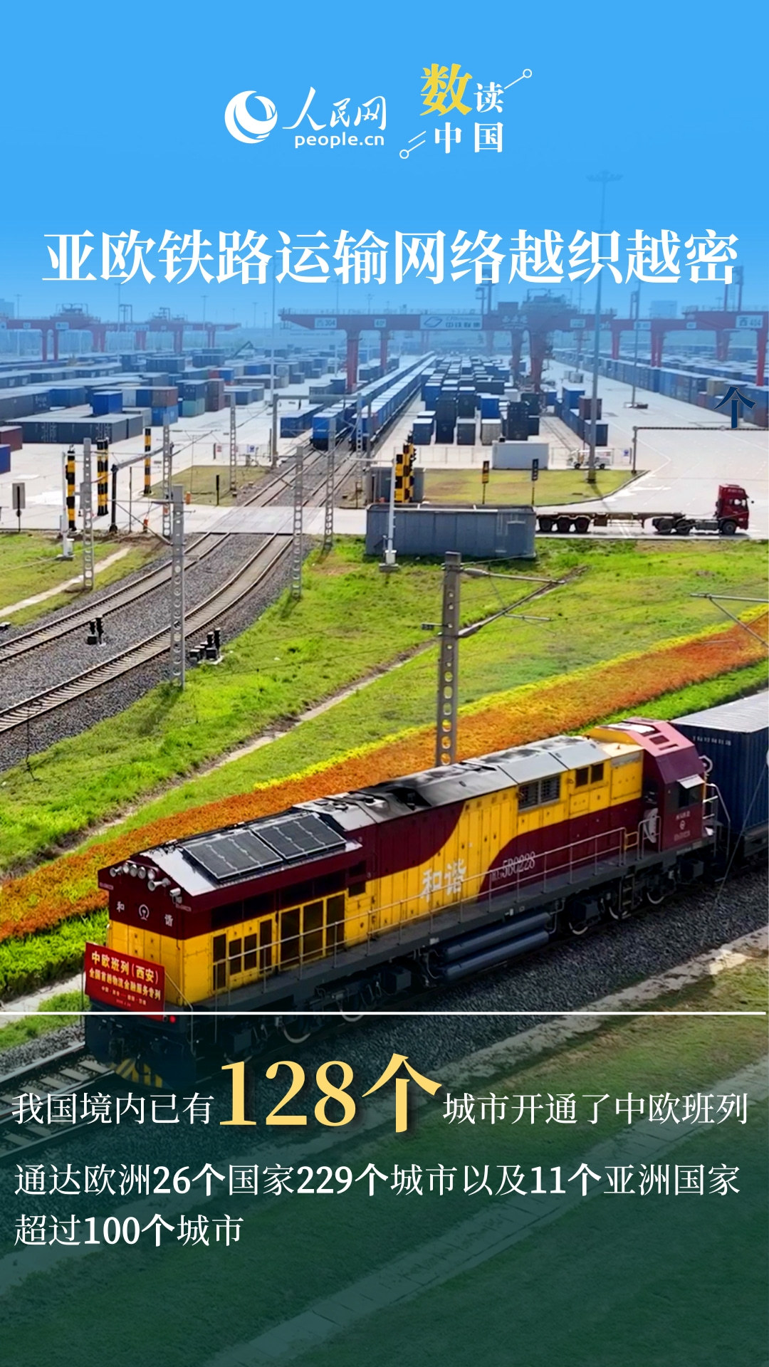 9个数据集查看中国 - 欧洲货运火车产生了“贸易