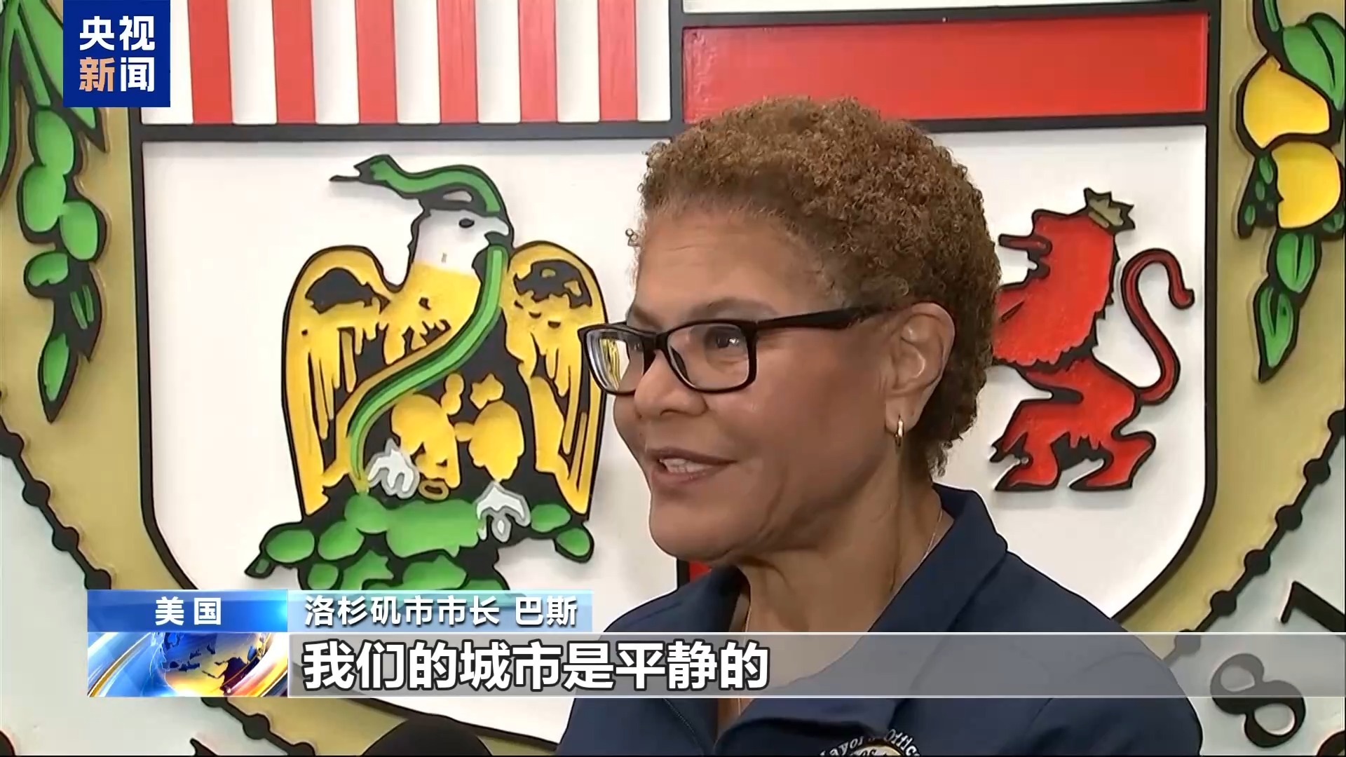 CCTV记者袭击了洛杉矶的抗议活动。市长和国土安