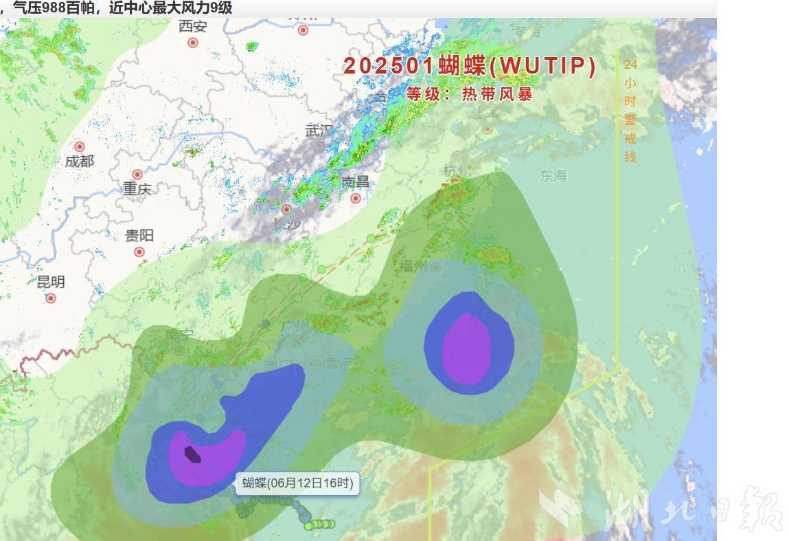 “蝴蝶”正在接近风雨。湖北强烈防止干旱和洪