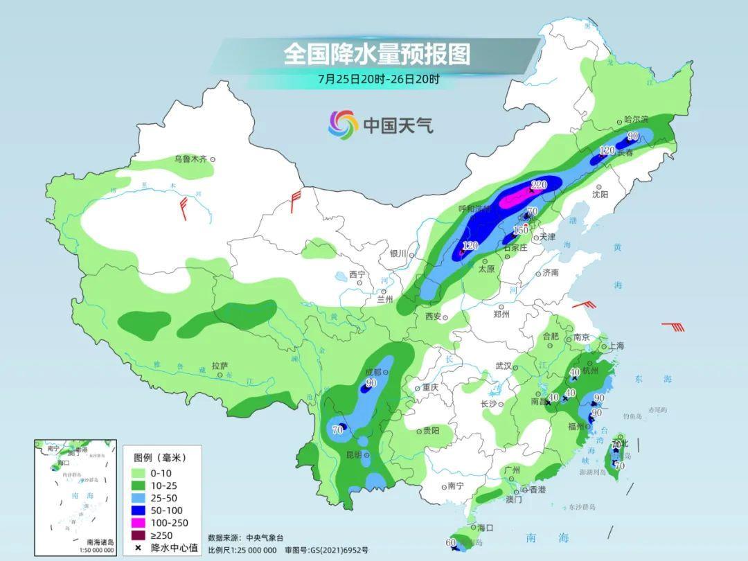 中国东北部和东北部仍然有很多雨。这些区域需