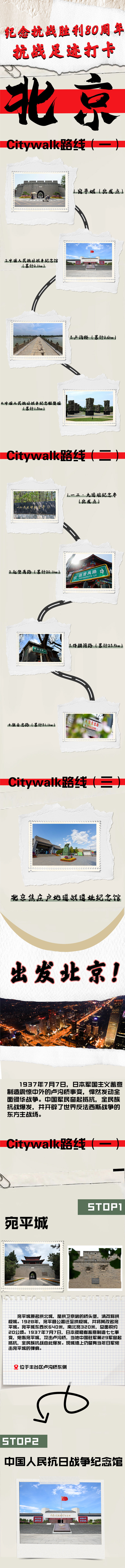 留念抗战成功80周年｜抗战脚印打卡·北京Citywalk道路