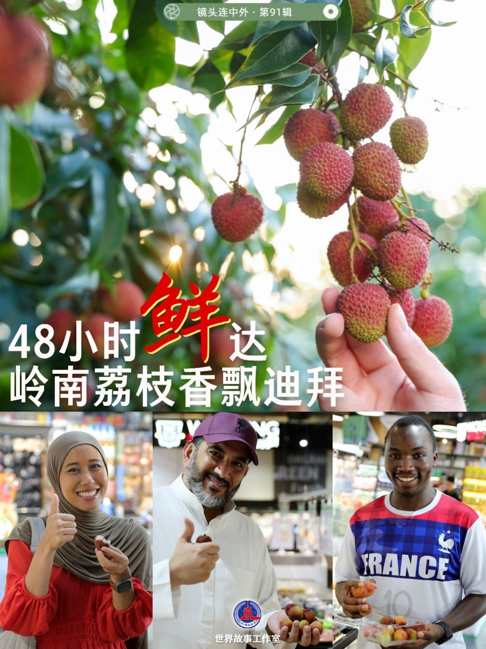 镜头与中国和国外有关| Lingan Lychee的香气在整个