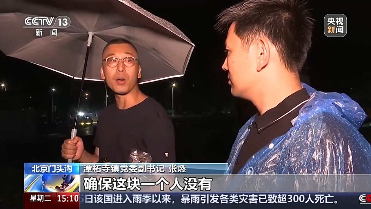 对预防洪水水平的反应，北京Nanxinfang Village的“