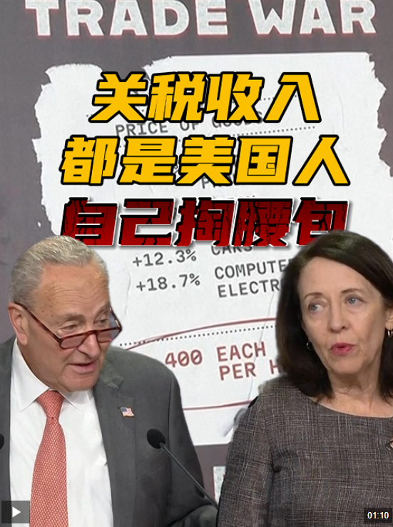 视频丨美国参议院少数党领袖：关税战争针对美