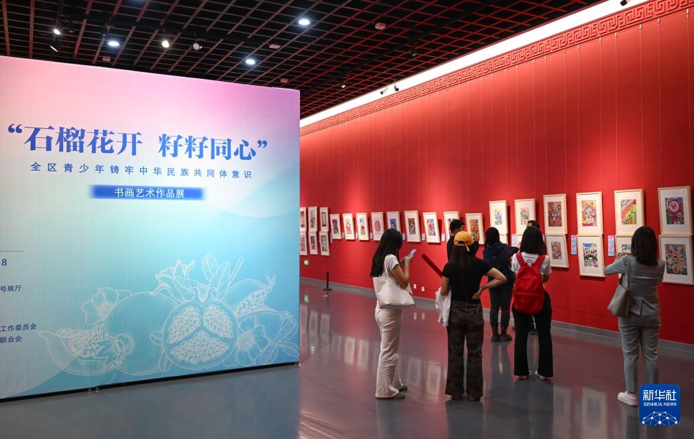 在霍霍特举行了忘记中国国家社区展览的年轻人