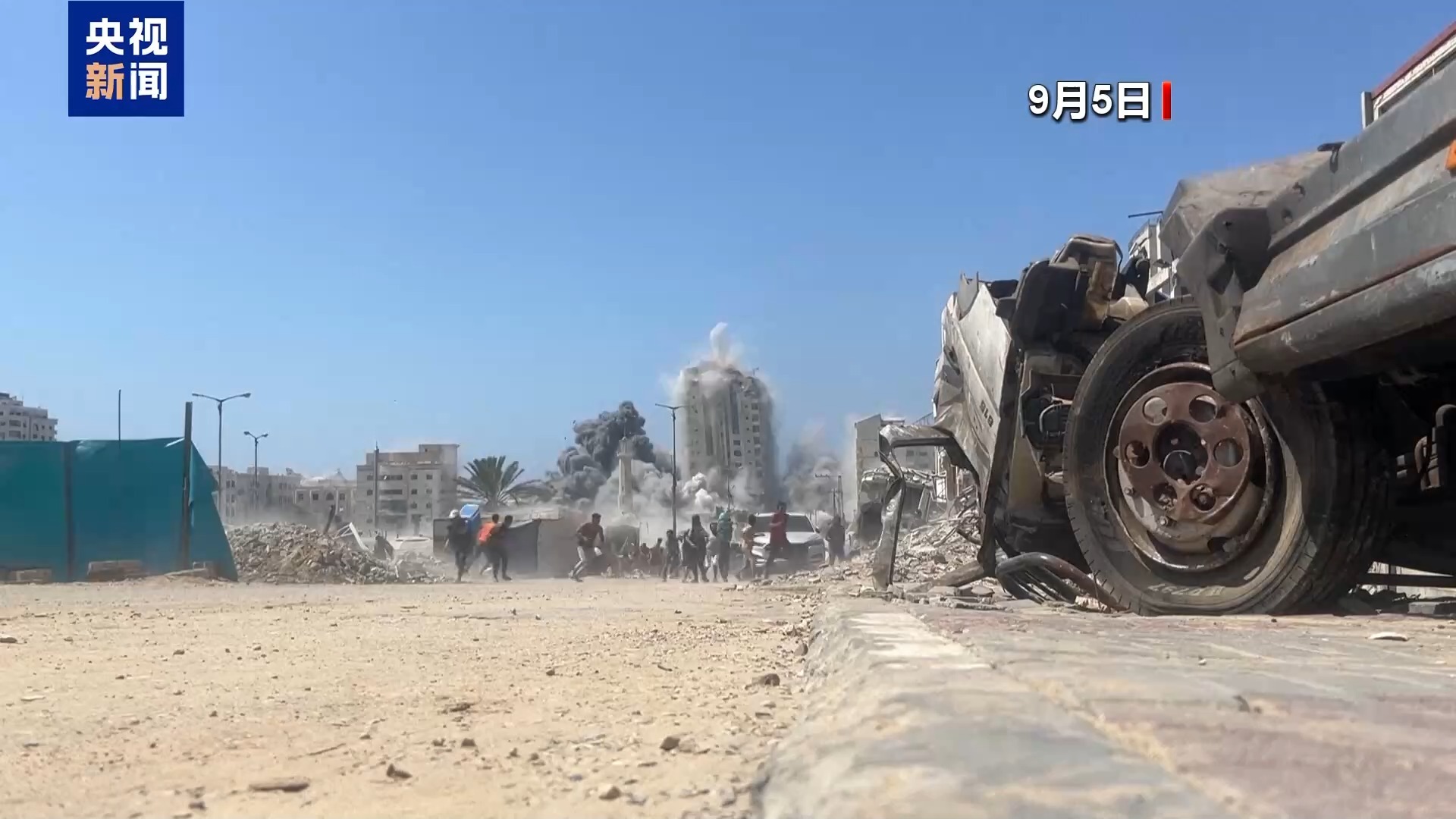 以色列部队在加沙市袭击了摩天大楼，以色列媒体将其分为“仅起点”。