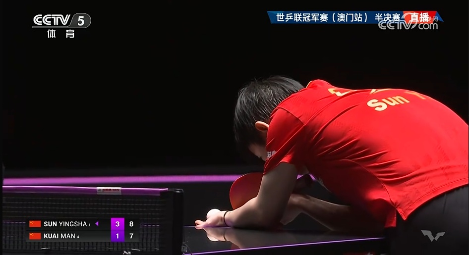 Sun Yingsha搬到了女子单打的WTT澳门决赛，今年第四