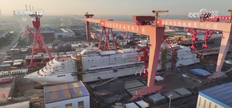 “爱达花城”号邮轮正在加紧建设，三大“更新