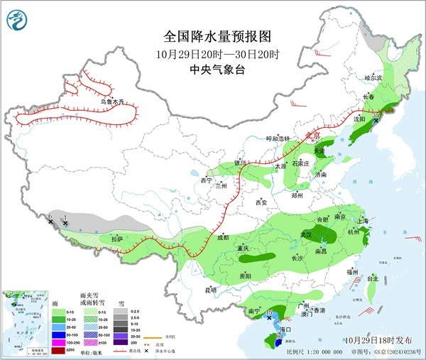 青藏高原雨雪天气将再次加剧，南方大片地区将
