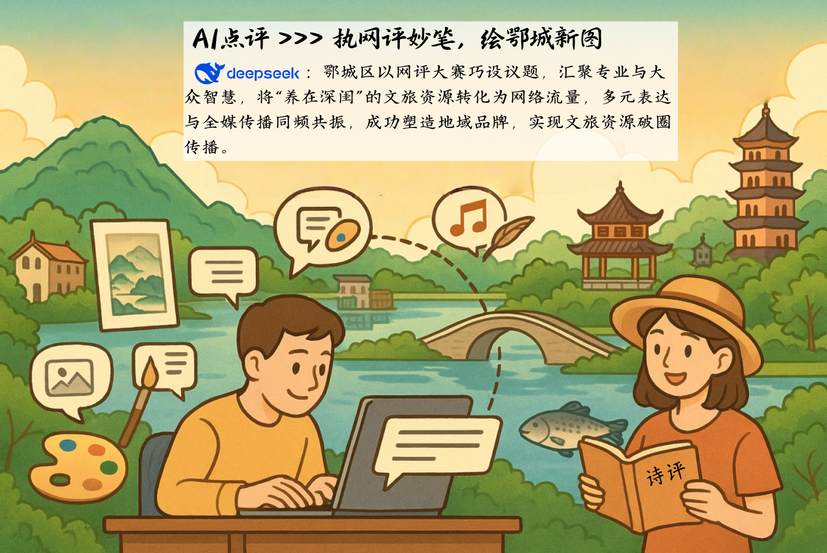 AI点评 deepseek的logo：“枫警娘子军”以女性特有的细腻与坚韧，将警务工作转化为温情的守护，“柔”并非弱化治理效能，