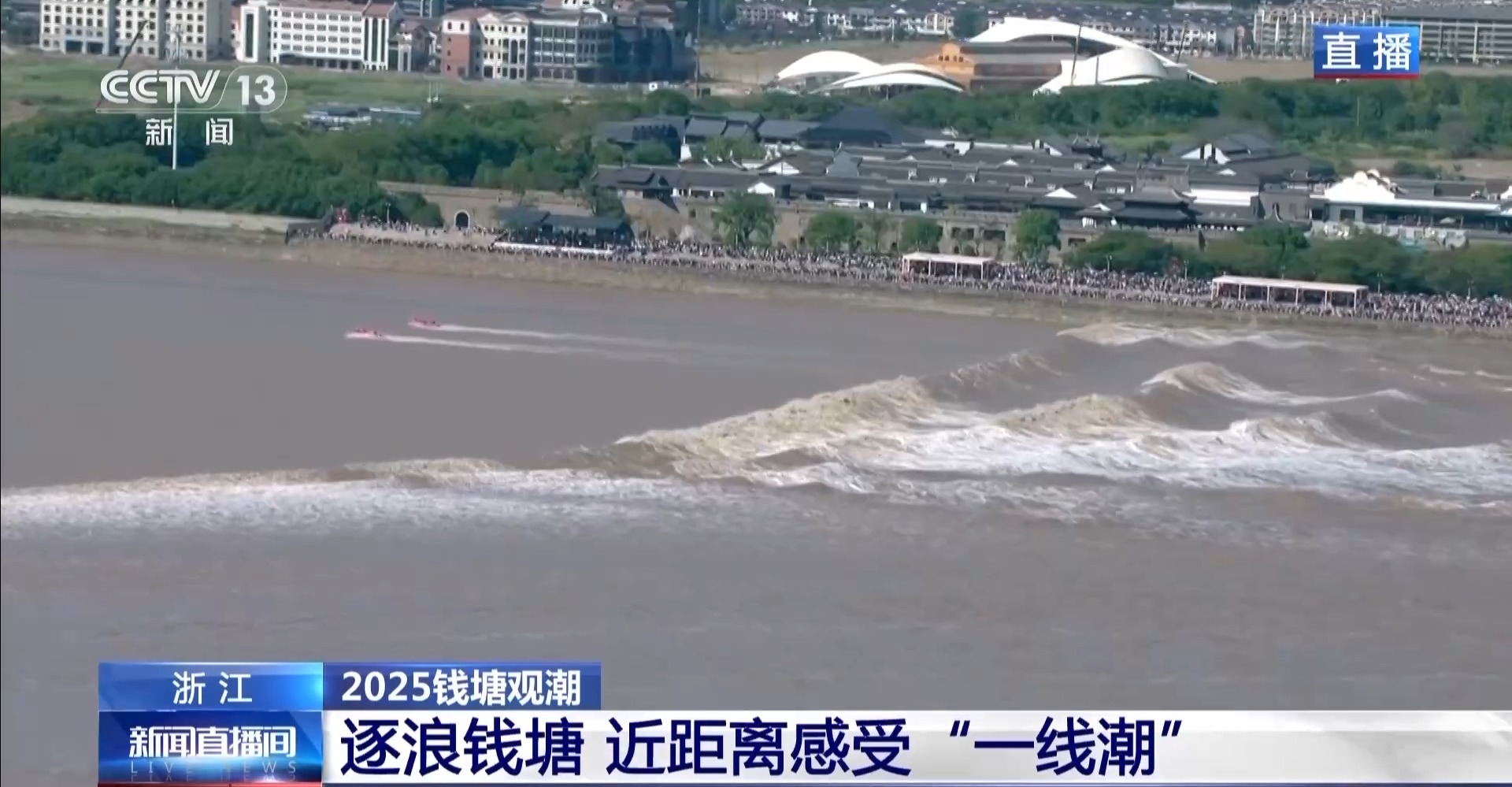 8月18日，逆流而上，登船体验钱塘江“一线潮”