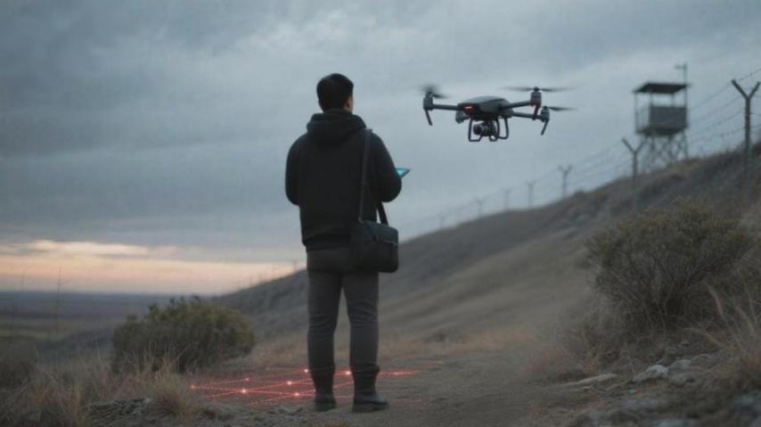 一架闯入禁区的无人机