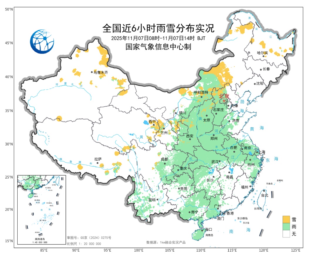 大面积雨雪持续下！降雪区会移动，会下大雪。