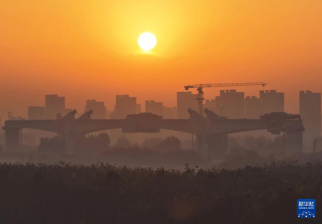 有信高铁通过宝仓高速公路大桥