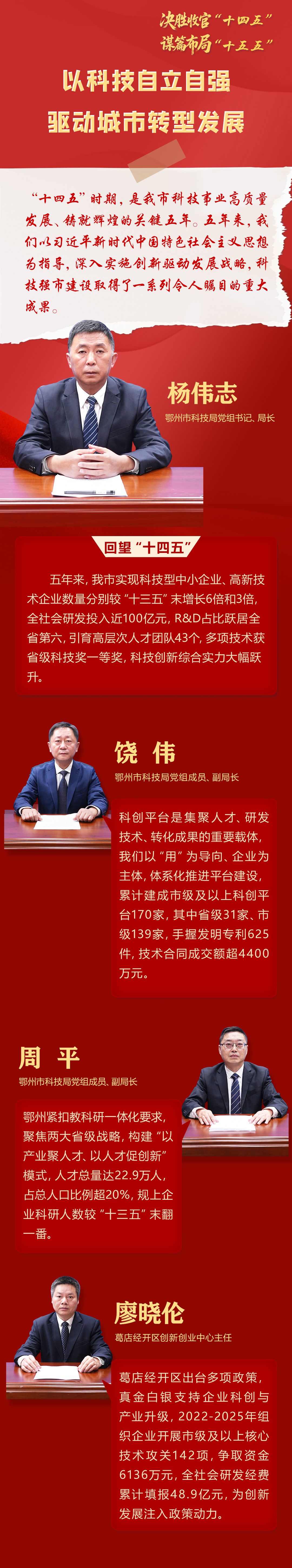 丨“十四五”临时海报，请参阅鄂州科创“答卷