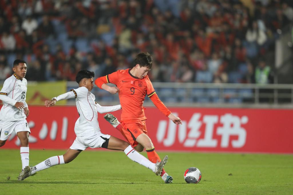 U17亚洲杯预选赛中国队14：0战胜东帝汶