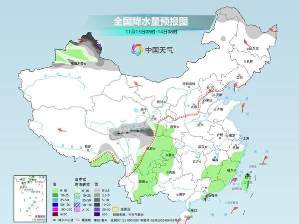 强冷空气将自北向南流动，气温将出现较大变化