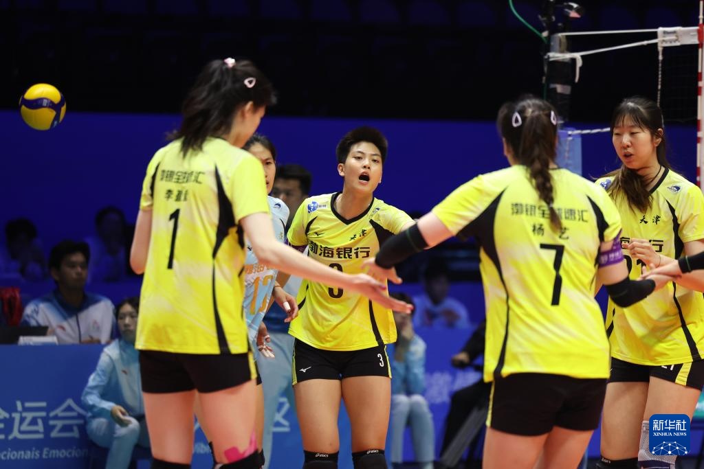 全国锦标赛|排球——成年女排小组赛：天津胜云南