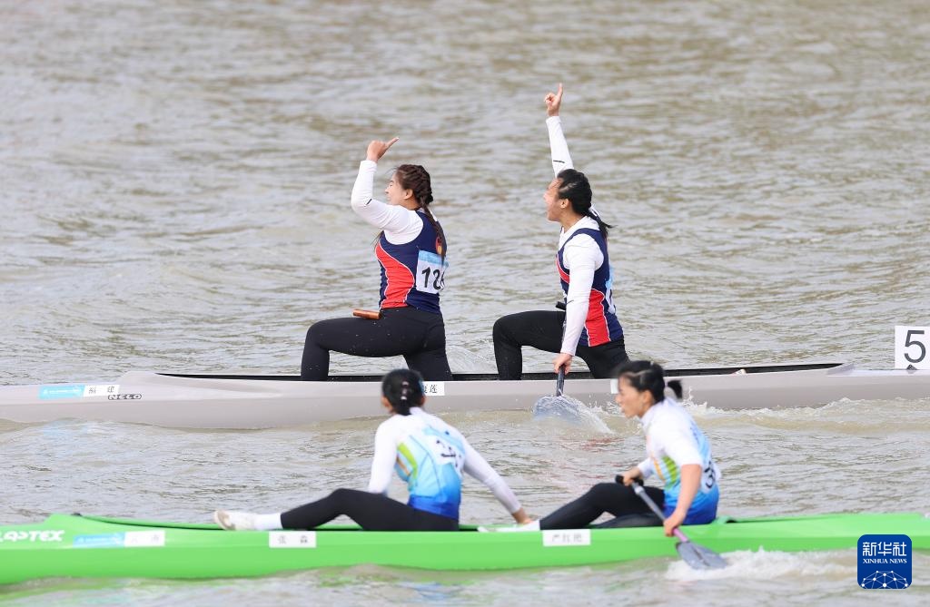 全运会丨皮划艇静水——林夏莲/林文君夺得女子